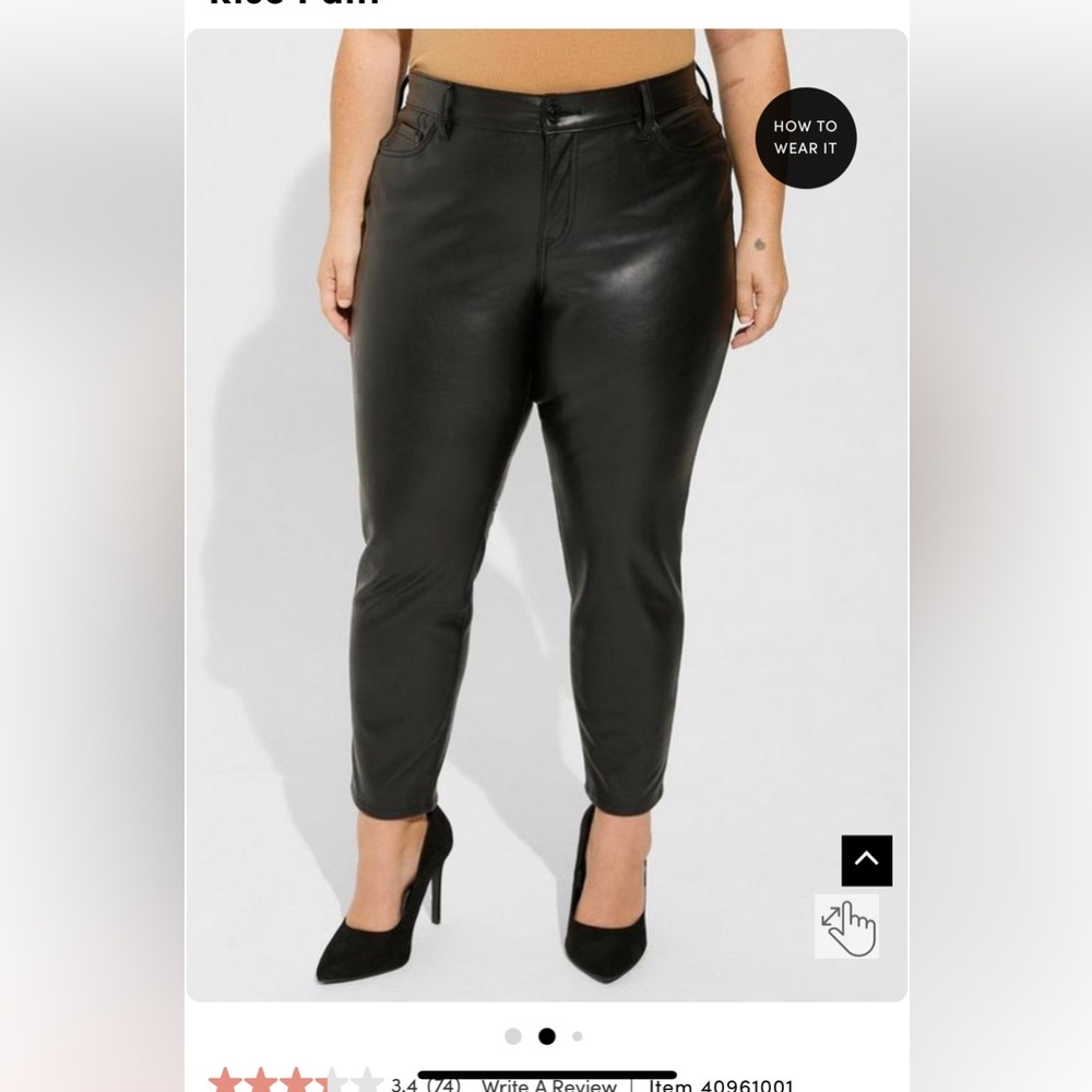 Perfect Skinny Faux Leather Mid Rise Pant